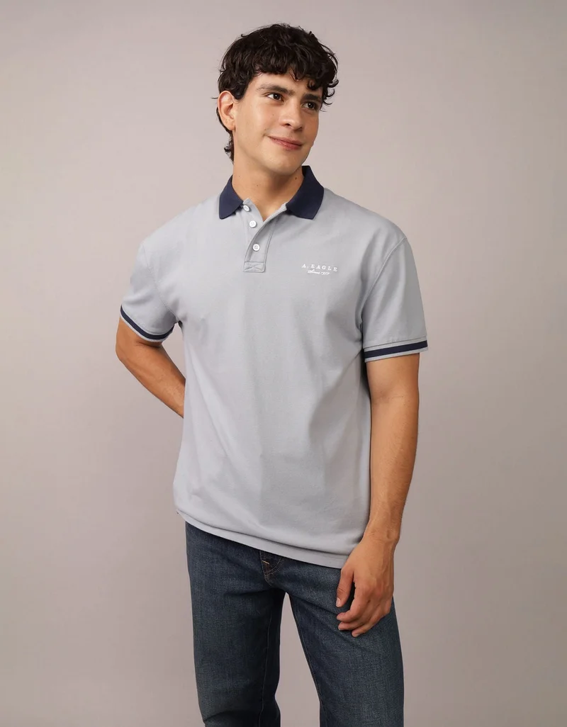 American Eagle AE Logo Polo Shirt